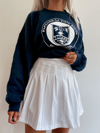 Pull vintage USA bleu foncé XL