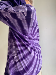 T-shirt à manches longues violet tie and dye XL