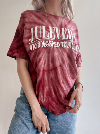 T-shirt USA vintage tie and dye violet/Bordeaux L