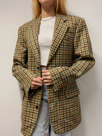 White and blue jacket with orange collar Adidas XL