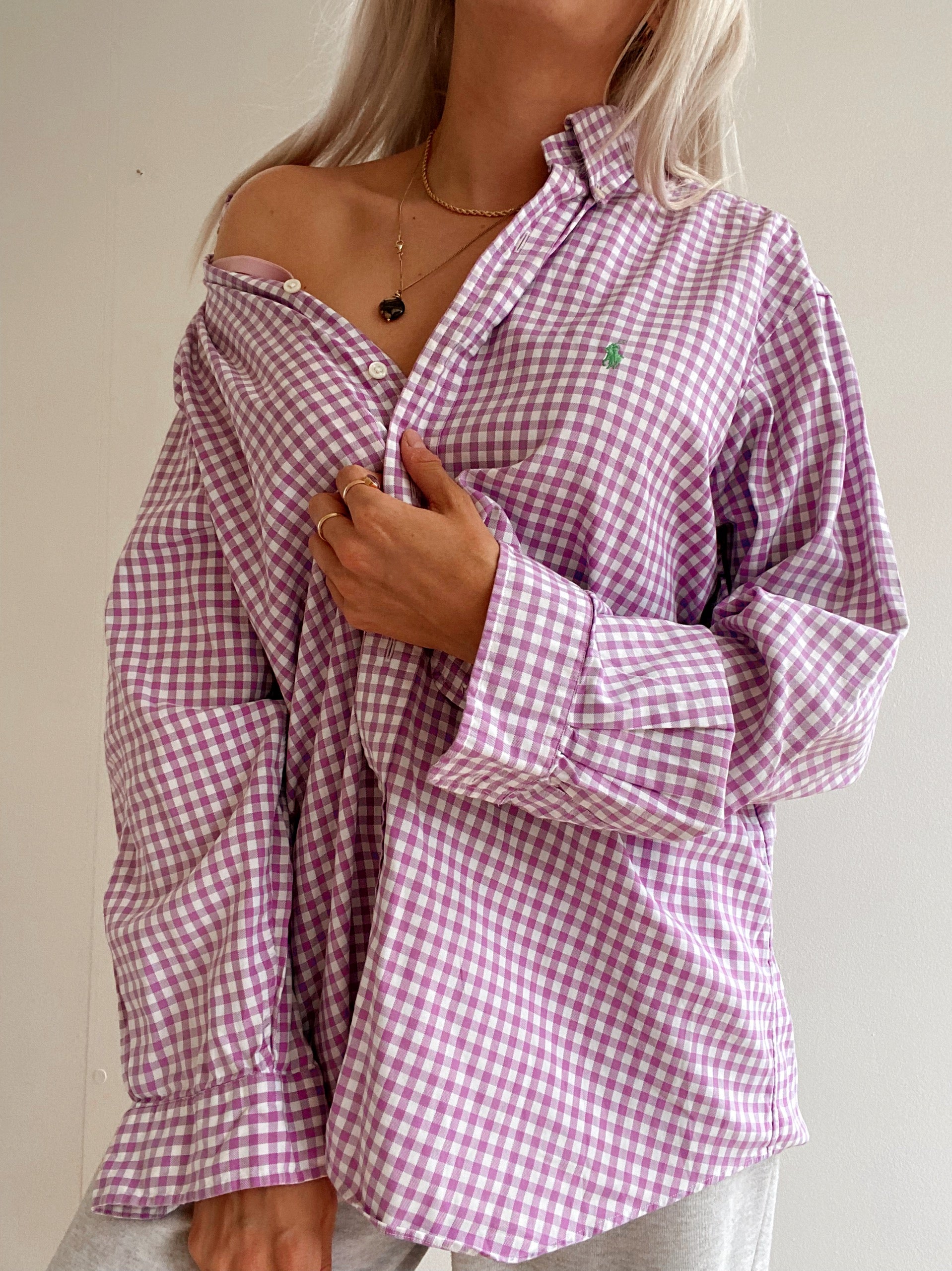 Chemise vintage Ralph Lauren  violette à carreaux XL