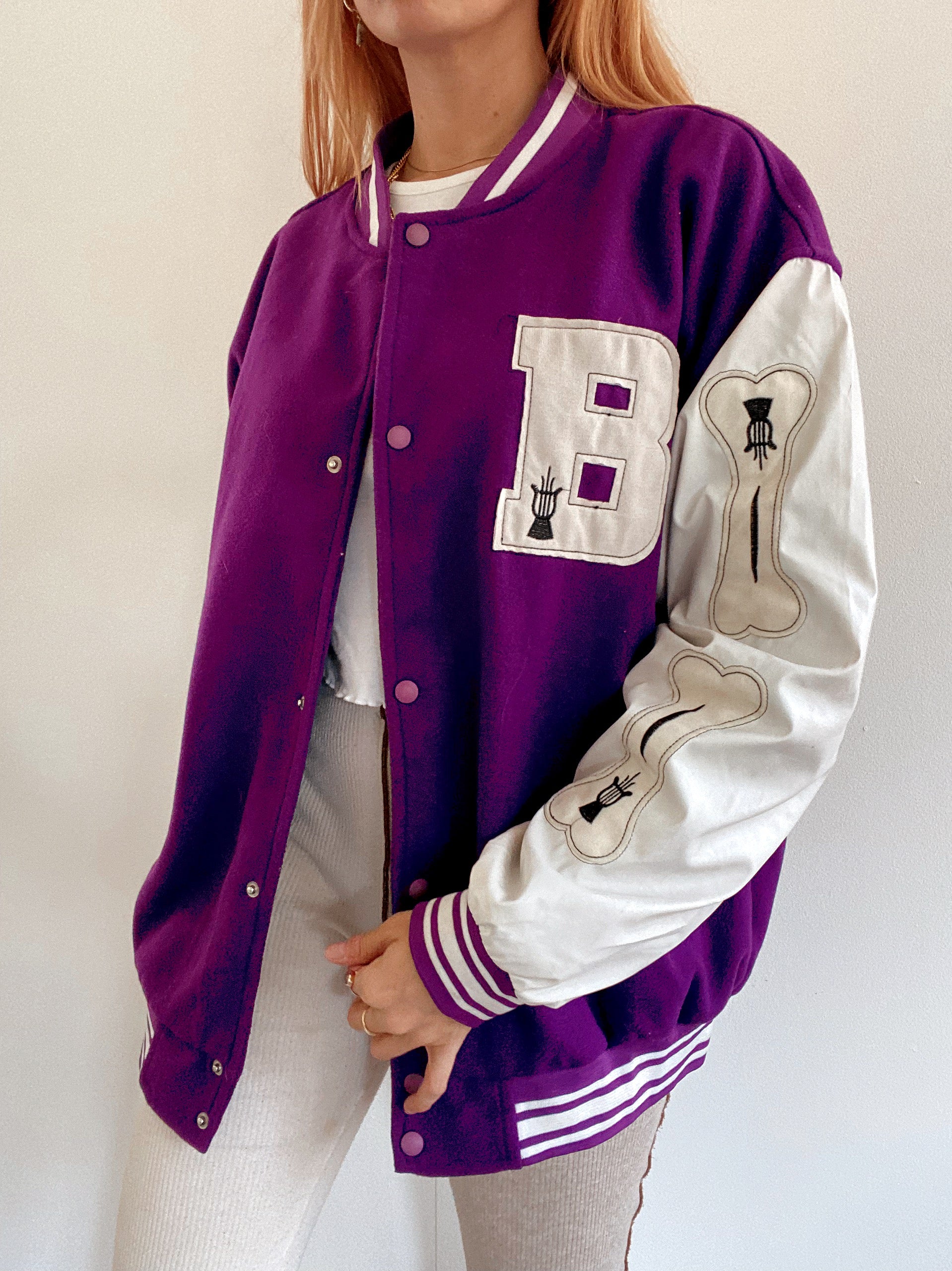 White and blue jacket with orange collar Adidas XL