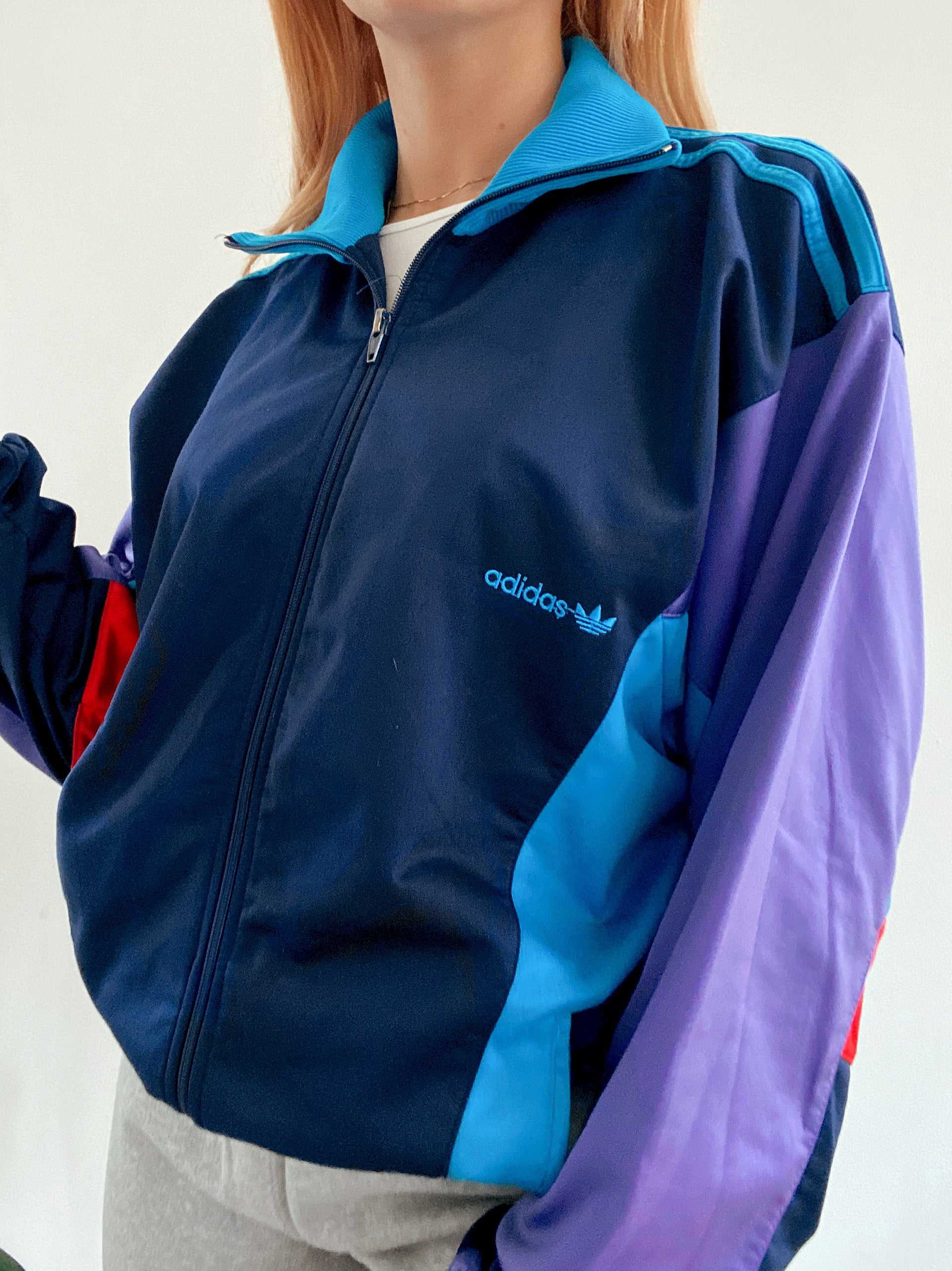 Jacket vintage bleue foncée Adidas  XL