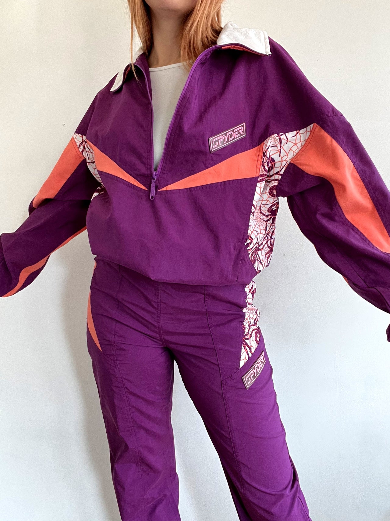 Ensemble tracksuit vintage jacket & jogging violet S