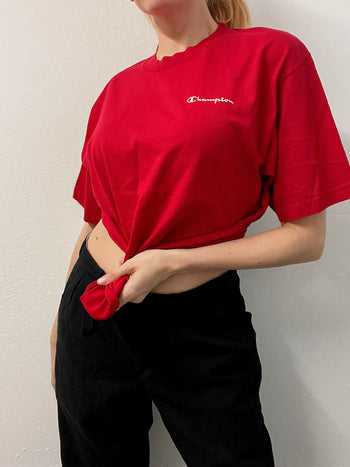 T-shirt vintage rouge Champion M