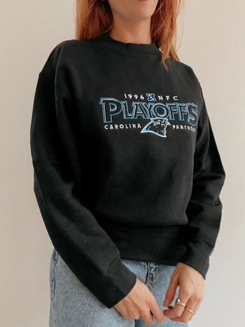 Pull vintage américain noir et bleu  S/M