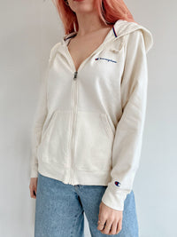 Cremefarbene Champion XL-Jacke