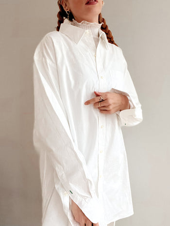 Chemise Vintage 80/90s blanche en coton XL