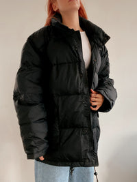 Veste doudoune vintage en plume noire  L