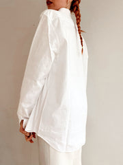 Vintage 80/90er Jahre weißes Baumwollhemd L