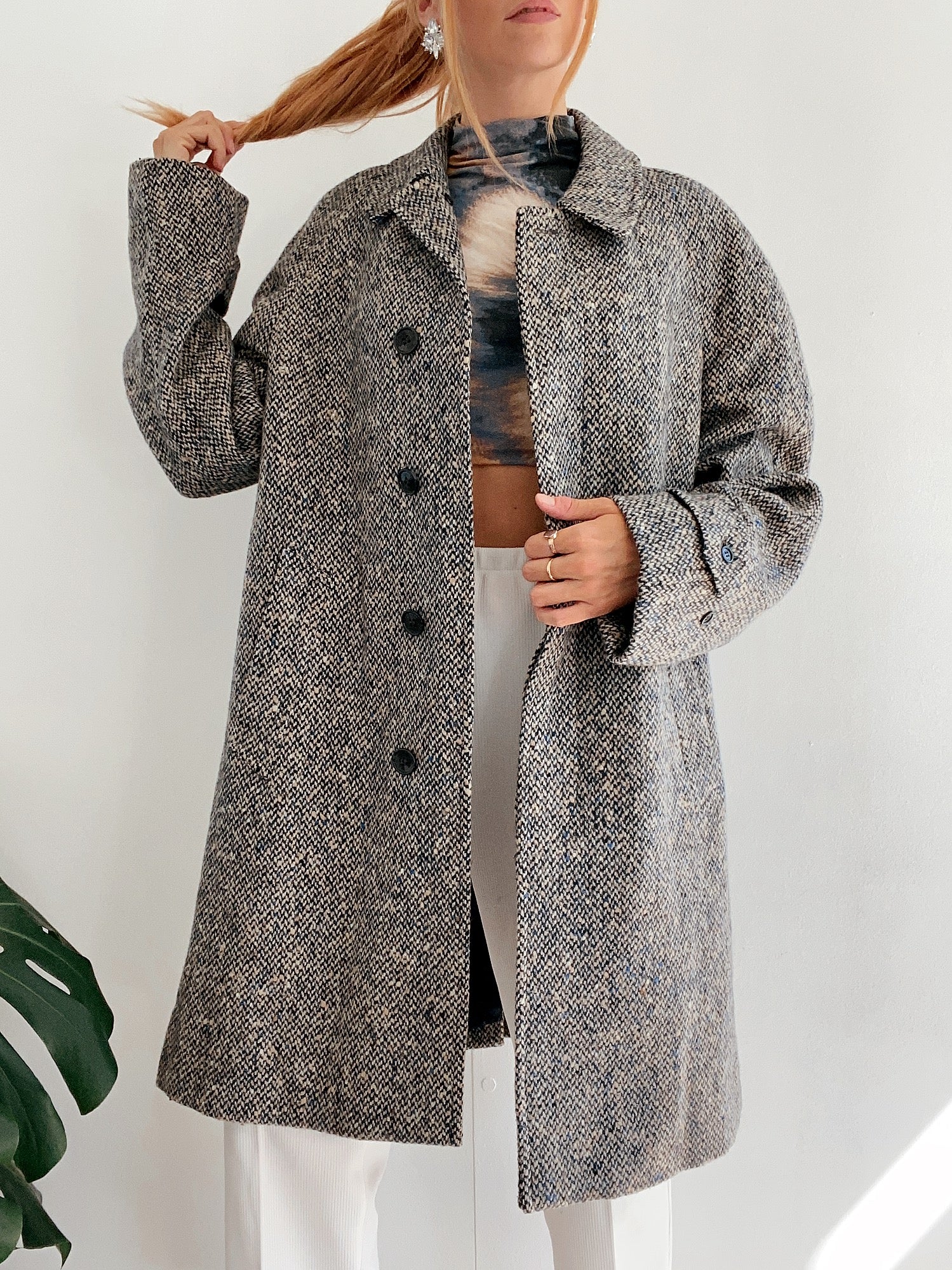 Manteau gris en laine L