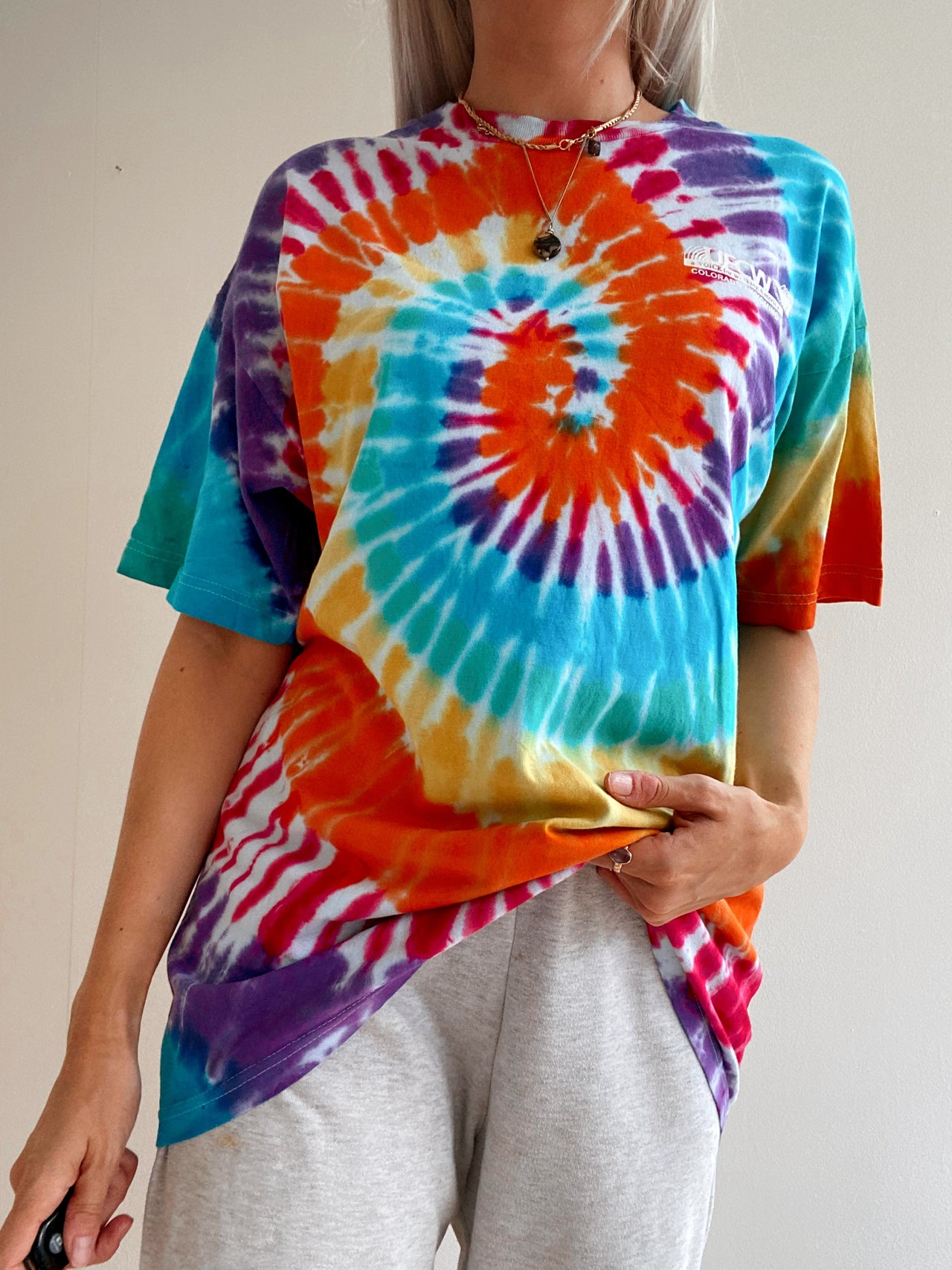 T-shirt vintage multicolore tie and dye XL