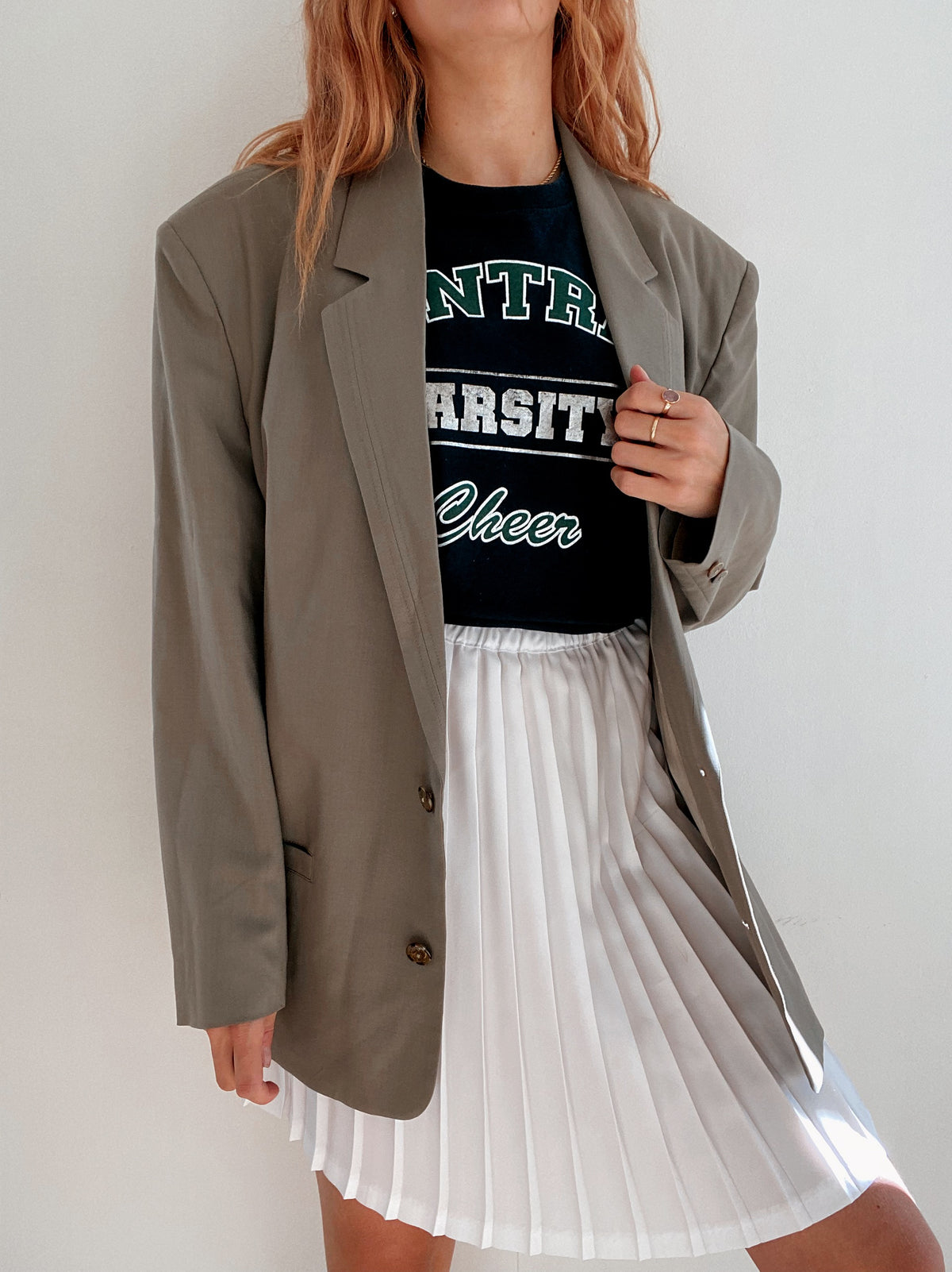 Veste Blazer vintage taupe  oversize XL