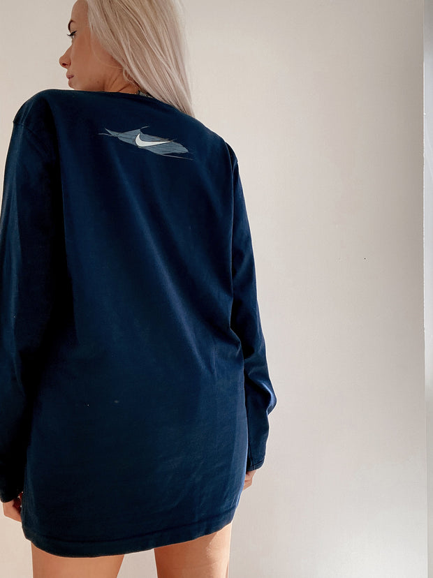 T-shirt à manches longues bleu foncé Nike XL