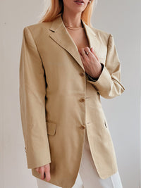 Veste blazer vintage beige/moutarde L