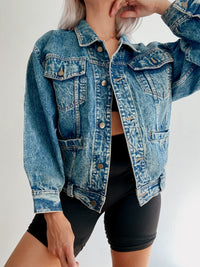 White and blue jacket with orange collar Adidas XL