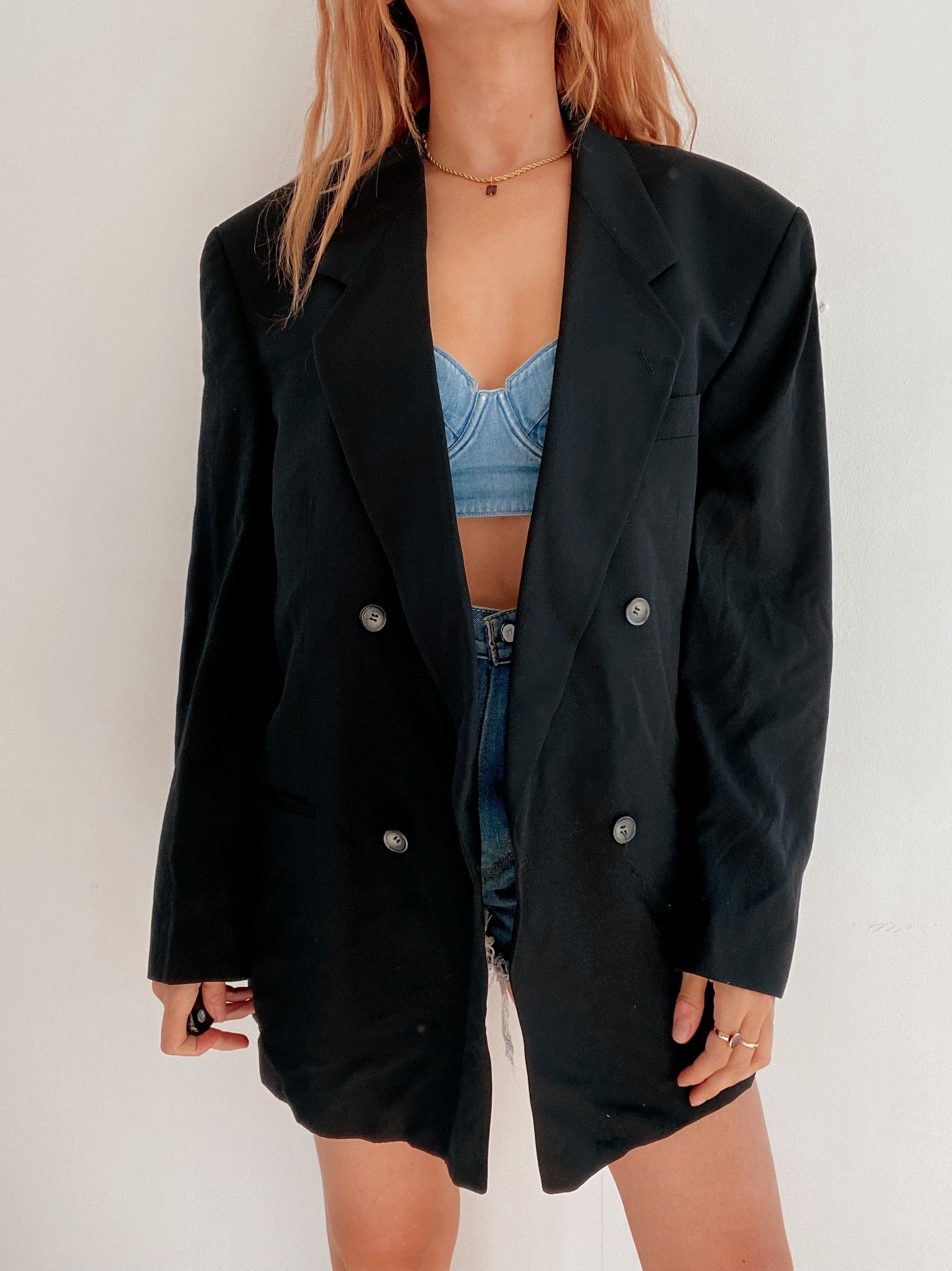 Oversized dark gray blazer jacket L