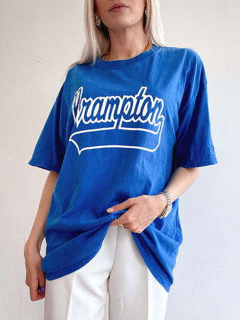 T-shirt vintage USA Brampton bleu électrique  XL