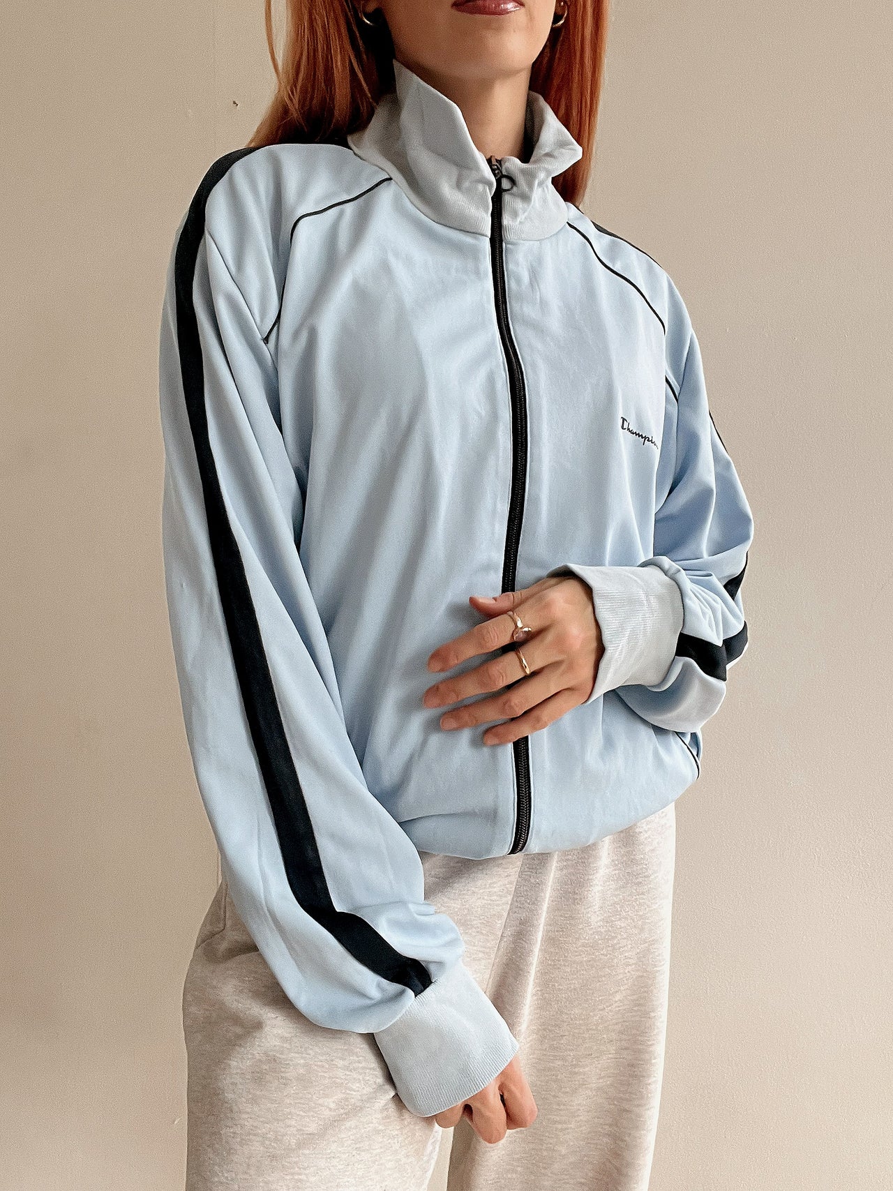 Veste de jogging vintage bleue clair Champion L