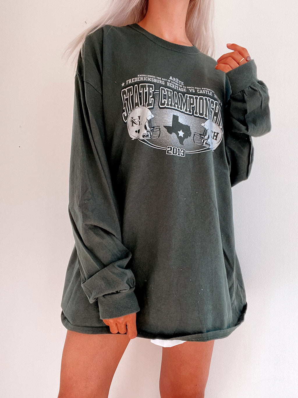 Vintage USA Khaki XL Langarm-T-Shirt