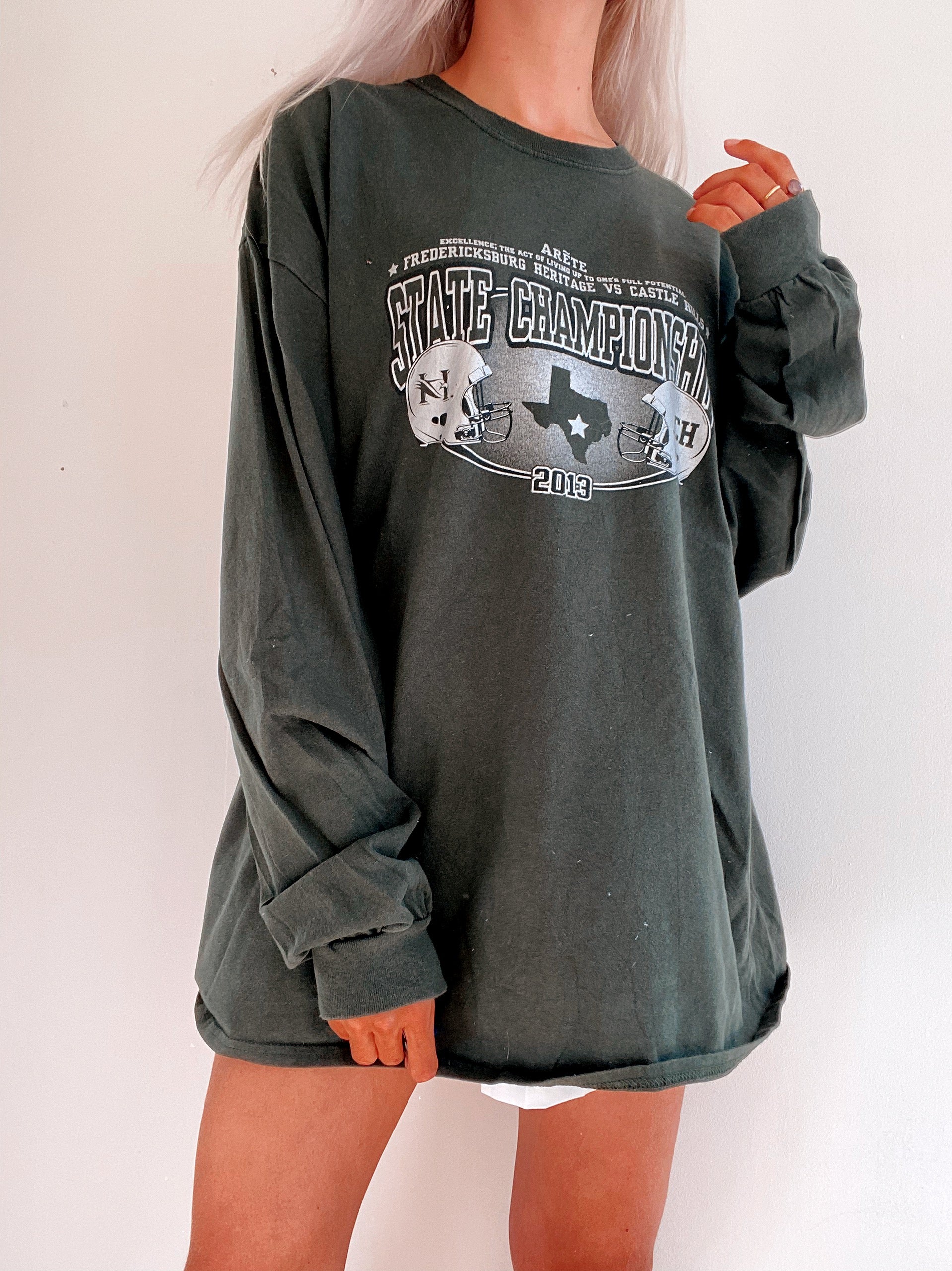 Vintage USA Khaki XL Langarm-T-Shirt