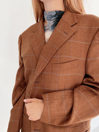 White and blue jacket with orange collar Adidas XL
