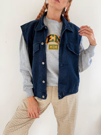 White and blue jacket with orange collar Adidas XL