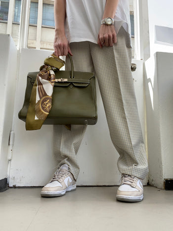 Sac à main vintage vert khaki