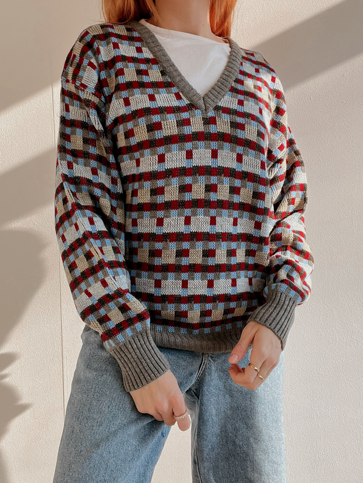 White and blue jacket with orange collar Adidas XL