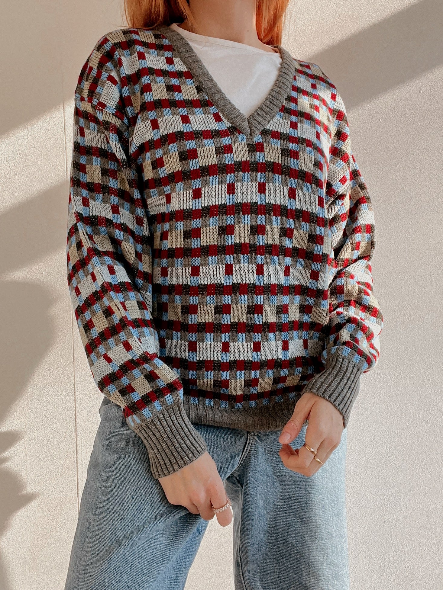 White and blue jacket with orange collar Adidas XL
