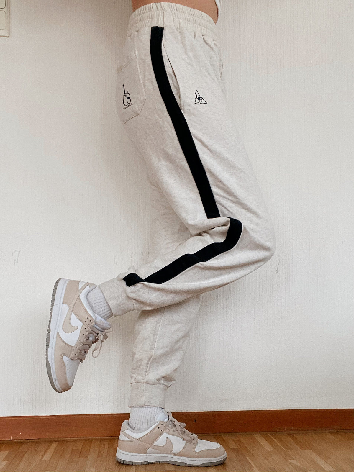 Pantalon de jogging blanc cassé Le Coq Sportif M