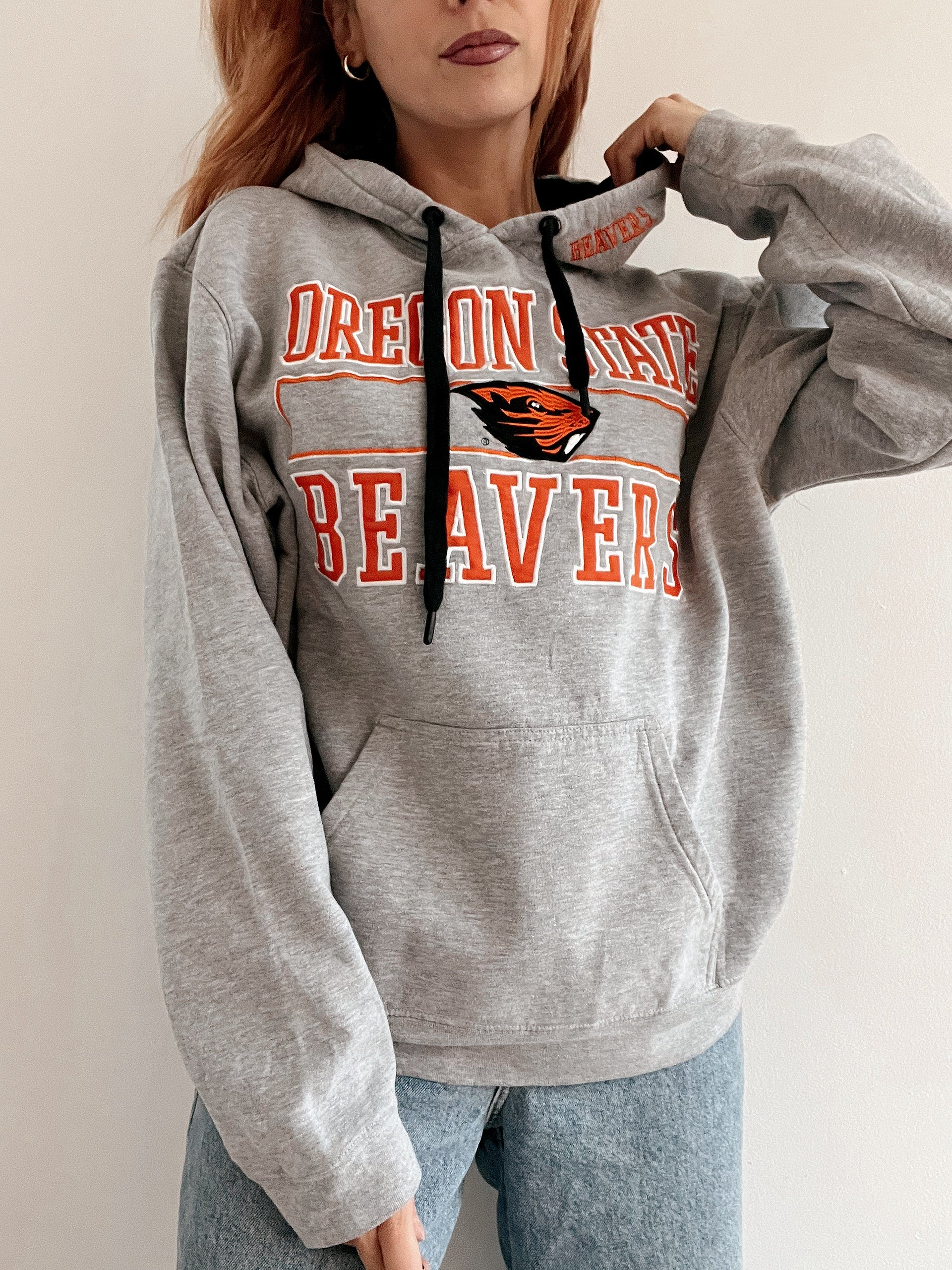 White and blue jacket with orange collar Adidas XL