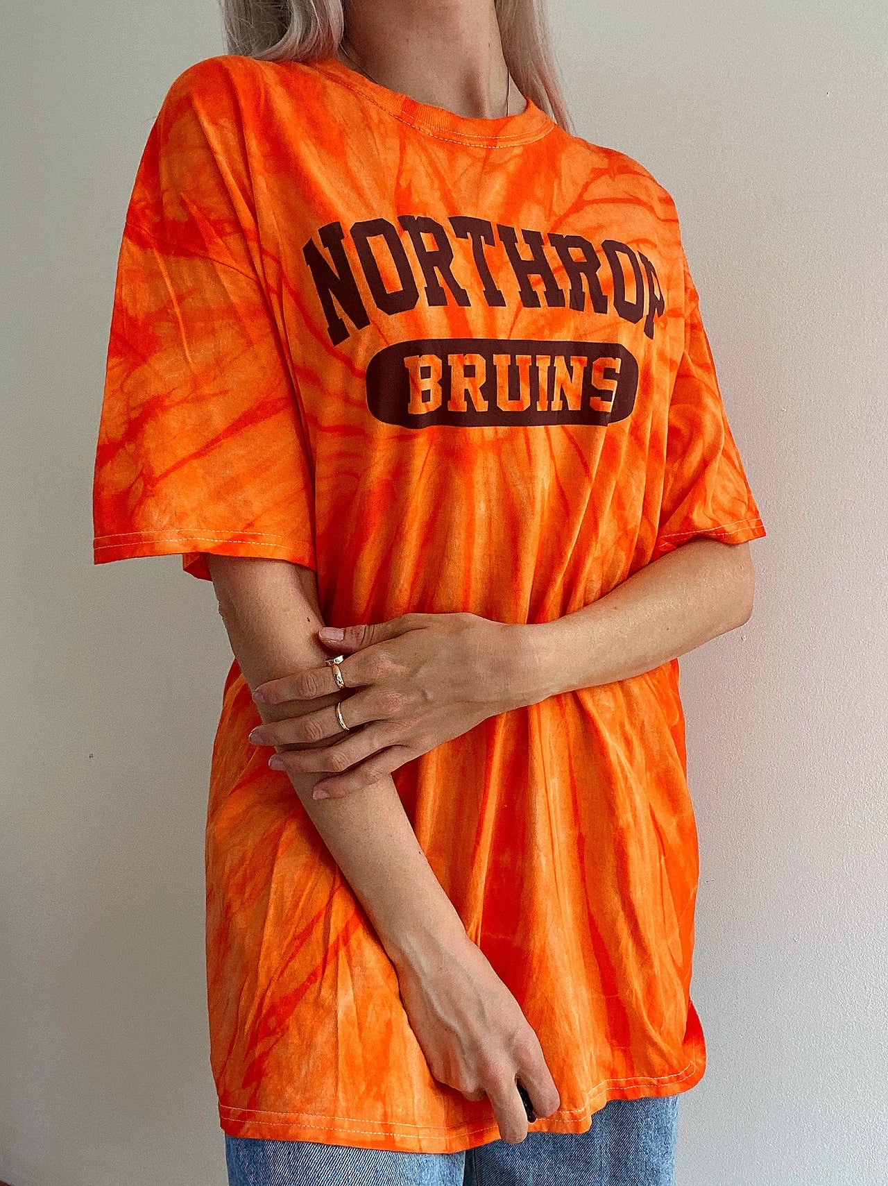 T-shirt vintage tie and dye orange  XL