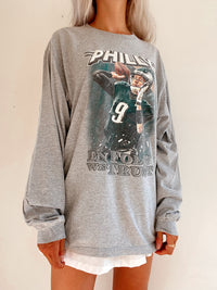 Vintage USA Langarm-T-Shirt grau XL