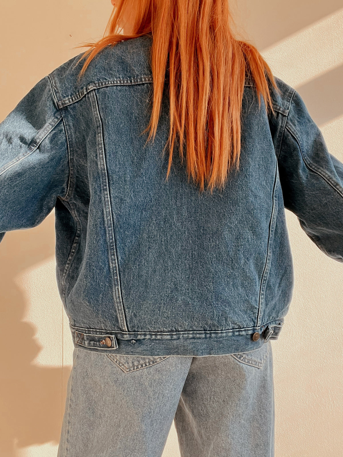 White and blue jacket with orange collar Adidas XL
