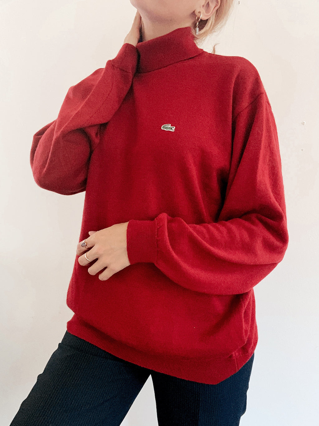 Green Lacoste L Long Sleeve Polo Shirt