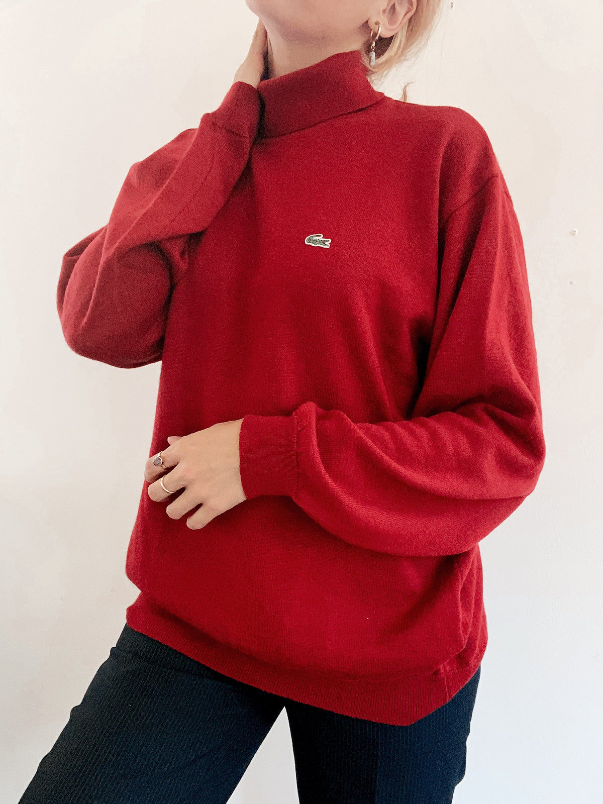 Green Lacoste L Long Sleeve Polo Shirt