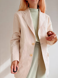 Veste blazer vintage rose très clair M
