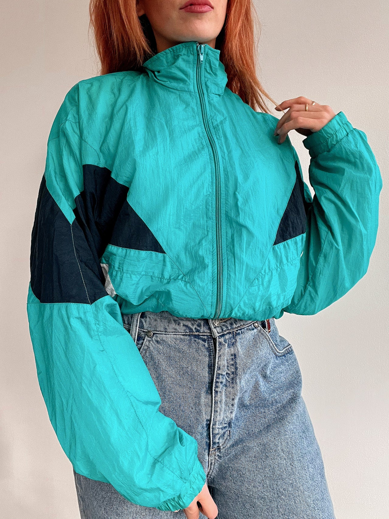 Veste de jogging vintage turquoise  M/L