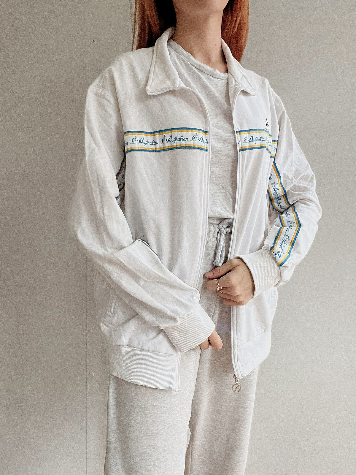 Veste de jogging vintage blanche Australia S