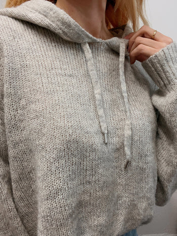 Pull en maille gris clair L