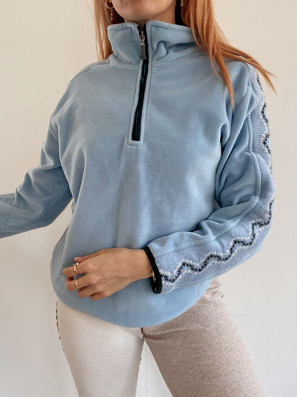 Hellblauer Vintage-Fleece S