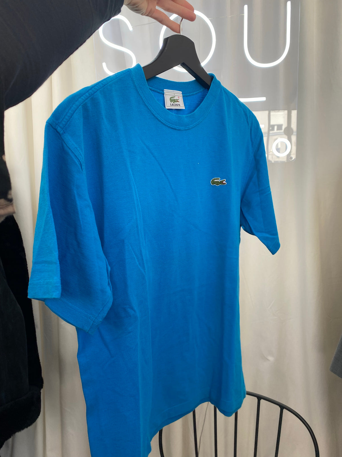 T-shirt bleu turquoise Lacoste