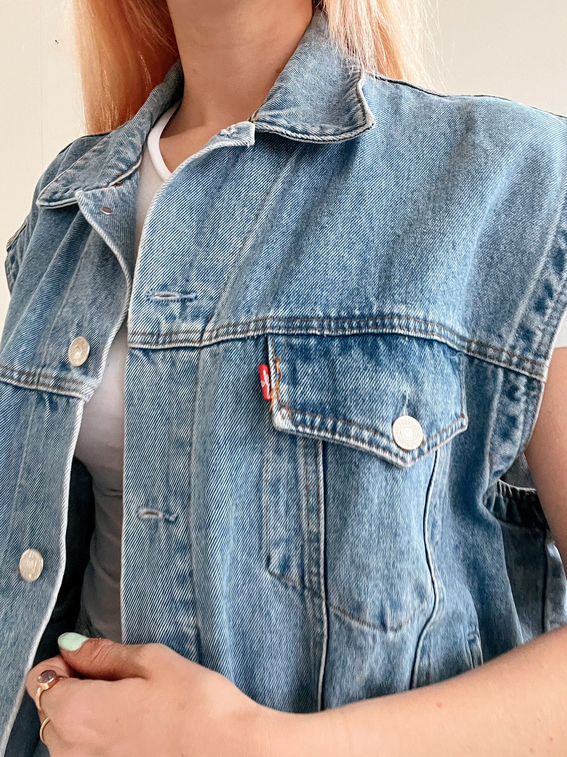Gilet en jeans vintage sans manches Levis L