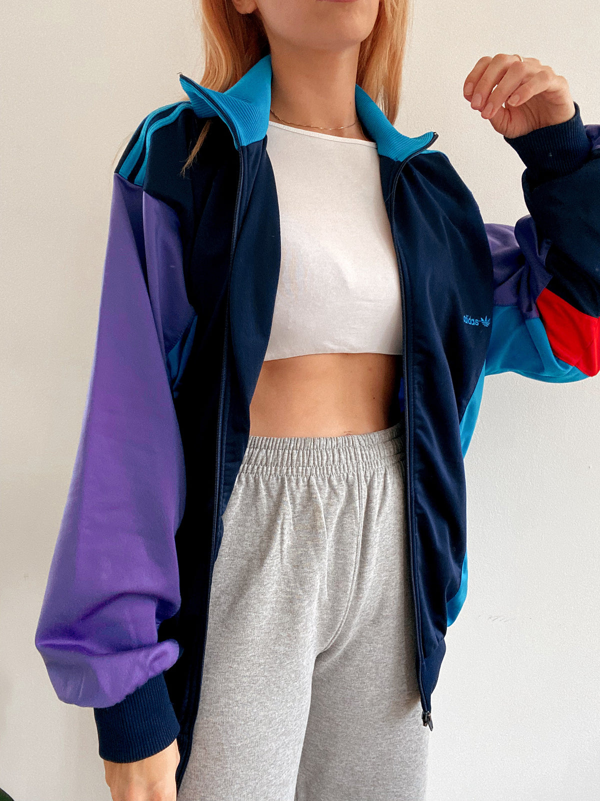Jacket vintage bleue foncée Adidas  XL