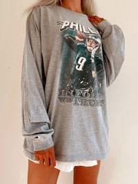 Vintage USA Langarm-T-Shirt grau XL