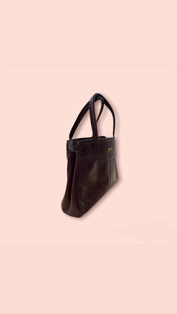 Vintage chocolate brown handbag