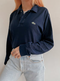 Dunkelblaues Lacoste Poloshirt M