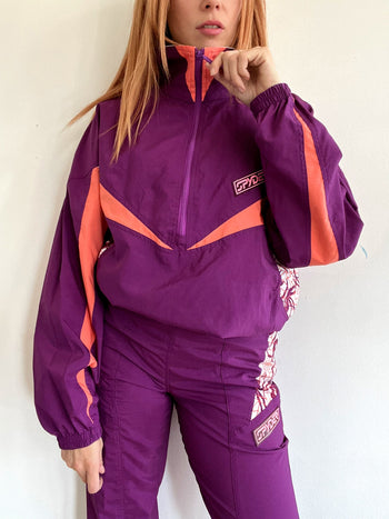 Ensemble tracksuit vintage jacket & jogging violet S