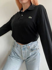 Polo à manches longues Lacoste noir M/L